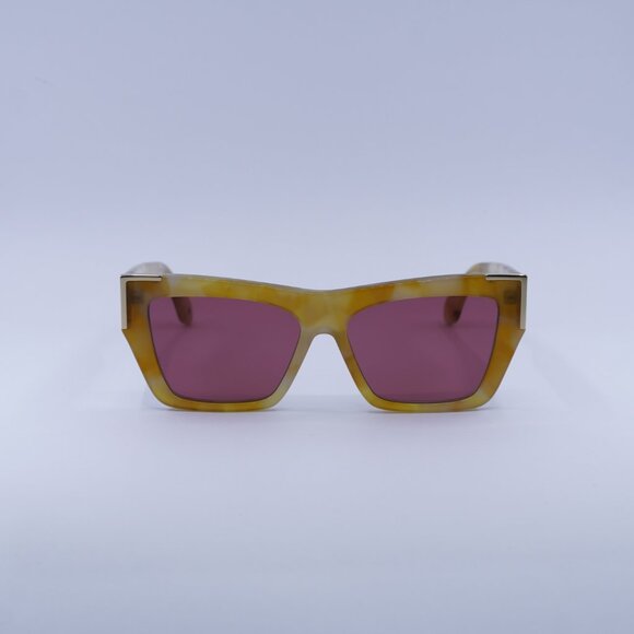 Palm Angels PERI099 HOLLYWOOD 1925 Sunglasses Havana Cat Eye Frame, Red Lenses - Picture 3 of 11